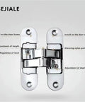 Heavy Duty Concealed Invisible Door Hinge With Full Three Dimensional Adjustments And A Smooth Operator 180 Degree Flat Fold Setup for installation details.