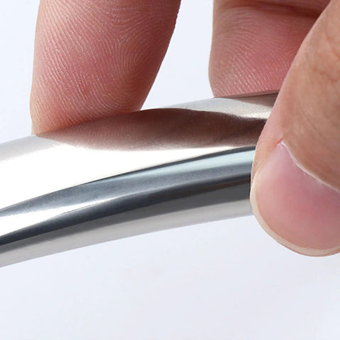 Close-up of Round Tube Cabinet Handle Heavy Duty Stainless Steel Pull for Furniture Drawers and Doors Easy Mount Hardware