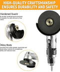 Badass 4 Inch Air Angle Grinder With Front Exhaust 10000 Rpm Pneumatic Metal Cutting And Grinding Tool showing hardened guard and alloy body.