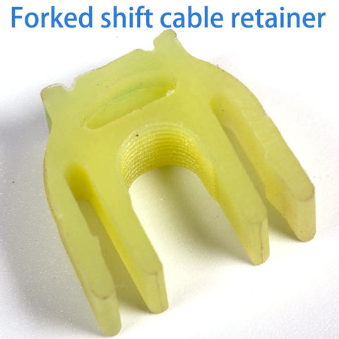 Forked shift cable retainer for Transmission Shifter Linkage Cable Bushing Repair Kit For GM Trucks And SUVs 4 3L 5 3L 6 0L 6 2L 6 6L 2004 2020 Includes Clip Set 1 Kit Three Pieces DIY Fix For Silverado Suburban Cadillac GMC Buick Jeep RAM Dodge.