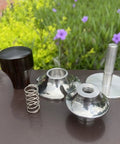 Top Tier 51mm Stainless Steel Coffee Tamper With Adjustable Calibration And Anti Deviation Base For Consistent Espresso Compaction parts layout.