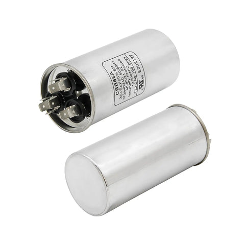 2 Pack 35 Plus 5 MFD 35 Slash 5 UF 370V 440V Dual Run Circular Start Capacitors For AC Motors Condensers Heat Pumps Air Conditioners