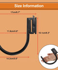 Close-up of a 12 Pack 4 Inch E Track J Hook in hand showing dimensions and steel construction for enclosed trailers and vehicles.