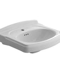 Portsmouth Pedestal Sink In White With Right Height Vitreous China Turn Of The Century Detailing Front Overflow Mounting Kit Included Dope Classic Bathroom Sink For Everyday Use