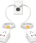 Ditch The Janky Setup With This 12 Ft Twin Extension Cord Offering Three Side Outlets And A Sleek Flat Plug For Zero Plug Fighting And Effortless Fast Charging Anywhere, featuring two 6 ft side outlets.