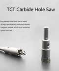 Three Quarters Inch TCT Carbide Hole Saw For Metal Wood Plastic And Stainless Steel With Arc Cutting Groove Design And Spring Eject 19mm