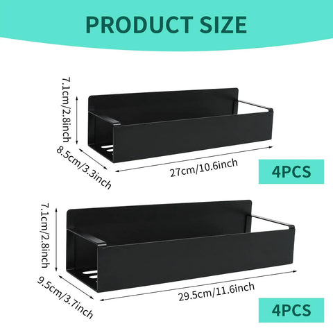 Size details of 8 Pack Magnetic Spray Can Holders Wall Mounted Set For Garage And Home Workshop Magnetic Bottle Organizer