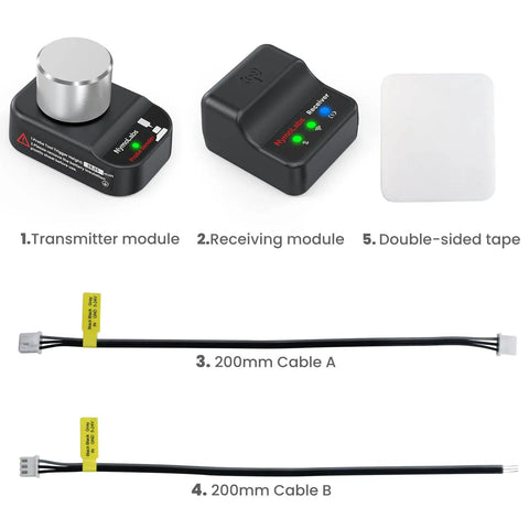 Pro Grade Wireless Z Axis Probe Tool Setter For CNC Router 3 Pin DC 5 To 24V including transmitter, receiver, cables
