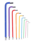 Top Tier Hex Wrench Set Anti Slip Multi Color Long Arm Key Kit Perfect For Small Appliances And Home Repairs With Color Coded Design For Quick Size Selection And Easy Grip Handle To Make Tightening Jobs A Total Breeze Every Single Time, color coded alloy steel set, 10mm to 2mm