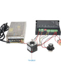42mm Diameter BLDC 24V 5000RPM brushless 3 phase small DC motor for DIY builds with controller and wiring setup.