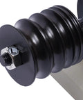Close-up of cast iron component on Premium Electric Leather Edge Burnishing Machine With 350W Pure Copper Motor.