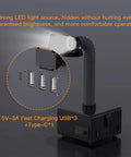 Heavy Duty Fume Extraction System With USB And LED showing USB ports and LED light detail