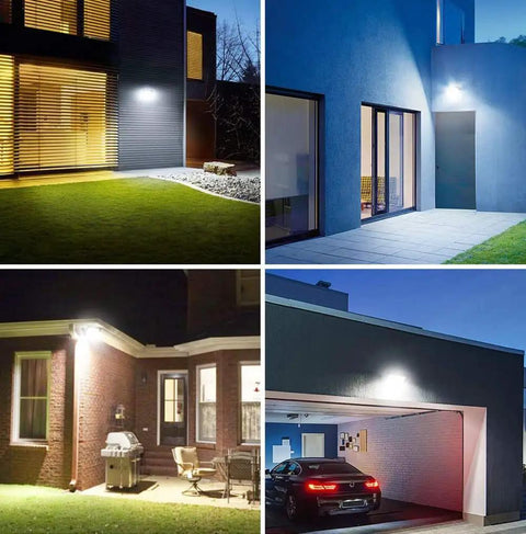 60W LED Flood Light 6000LM Super Bright Outdoor Security Work Light Daylight White illuminating home exteriors