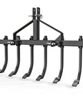 Beefy Heavy Duty 3 Point Chisel Plow Scarifier With Detachable Cultivator, 6 Scarifier Shanks, 48 Inch Working Width, CAT1 Hitch, Black