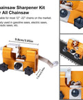 Portable Chainsaw Sharpening Kit For No Fuss Edge Renewal, Lightweight Outdoor Sharpening Tool Set with sharpener close-up