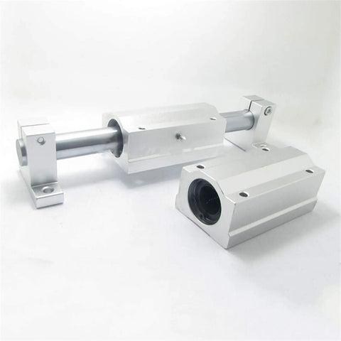 Two Pack Linear Motion Bearing Slides SCS8LUU-SCS20LUU For CNC Machines, 3D Printers, aluminum alloy bearing blocks
