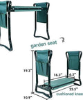 Heavy Duty Garden Kneeler And Seat With Two Tool Pouches, Foldable Garden Bench Stool, Portable Kneeling Chair For Weeding And Planting