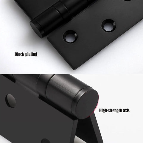 Heavy Duty Thickened Stainless Steel Door Hinge 4x3x3 for Wooden and Anti Theft Doors matte black finish detail view