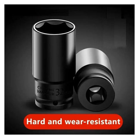 Straight Up Shop Beast Half Inch Drive Socket Set With Metric Deep Sockets And Impact Ready Hex Design featuring a hard, wear-resistant socket.