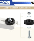 Anti-vibration rubber pads with assembly hardware for Heavy Duty Outdoor Mini Split Wall Mount Bracket For 7000 To 18000 BTU Ductless ACs.