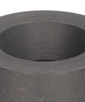 Close-up of Shop Essential Wheel Stud Installer Tool, black durable material, designed to align tire studs straight.
