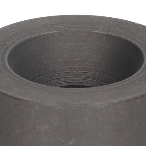 Close-up of Shop Essential Wheel Stud Installer Tool, black durable material, designed to align tire studs straight.