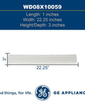 Replacement Door Bottom Seal For Dishwashers, White, Genuine OEM Gasket with dimensions 22.25 x 3 inches for GE models
