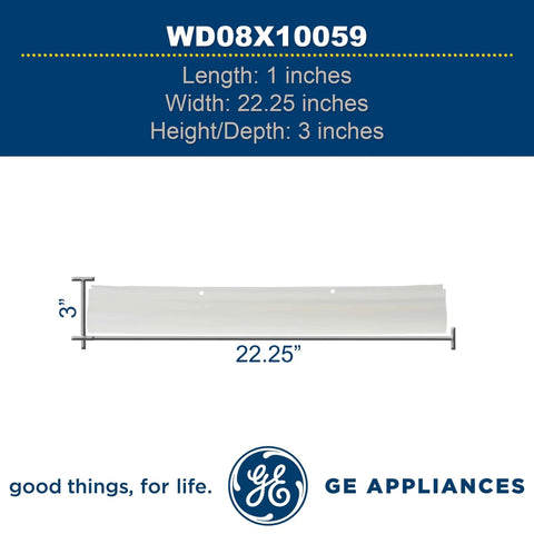 Replacement Door Bottom Seal For Dishwashers, White, Genuine OEM Gasket with dimensions 22.25 x 3 inches for GE models