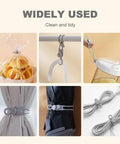 Silicone Cable Organizer Ties For Quick Bundling And Tidy Wires, Reusable Set, used on food bags, curtains, and water bottles.