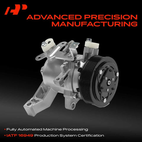 Badass Ac Compressor With Clutch For Subaru Xv Crosstrek 2014 2015 Dkv10z Oe Replacement, showcasing detailed design and pulley system.