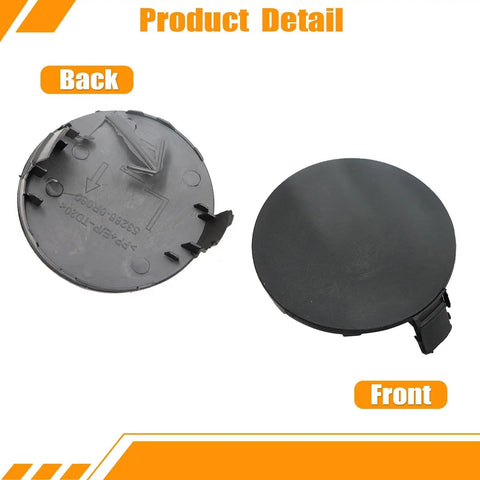 Left And Right Front Bumper Tow Hook Cover Caps For Toyota RAV4 2013 2014 2015 2 Pack Replacement Front and Back View
