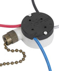 Ceiling Fan Pull Chain Switch 3 Speed 4 Wire Replacement Part ZE208s Model Bronze Chain No Fuss Off High Medium Low 6A 125VAC 3A 250VAC