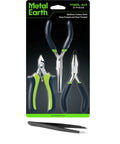 Three Piece Craft Tool Set With Clipper Flat Nose Pliers And Needle Nose Pliers Plus Tweezers For Detailed Modeling And Small Part Handling