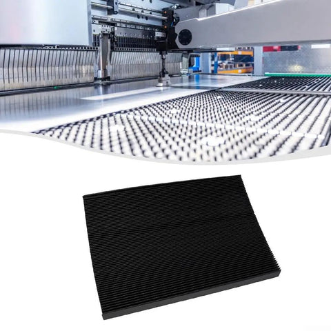 Foldable Accordion Bellows Cover for Milling Machines, Rubber Protective Guard Shield, CNC Way Shield 1.5m x 0.3m, black folded view