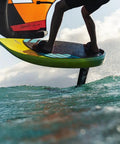 Rider using Wing Craft V2 Wingsurf Foil Board 50 L The Compact Quick Planing Foil Board With Flat Bottom And Hard Rails For Stable Pumping
