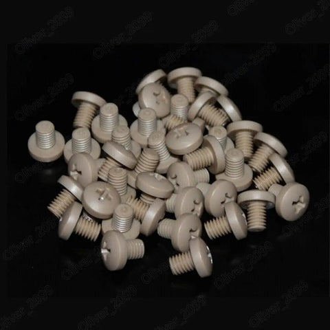 Heavy Duty PEEK Plastic Phillips Pan Head Machine Screws Built Like A Tank For Quick Fixes And Tough Jobs With UL94 V0 Flame Rating And Zero Rust Build in beige.