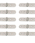 Ten Piece Foldable Flush Hatch Hinges For Tables Desks And Sewing Machines With Low Profile Design And Smooth Folding Motion Includes Mounting Hardware