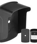 Waterproof Doorbell Cover Rain Guard for Outdoor Access Control Fingerprint Readers, Weatherproof Shell, Black, Plastic