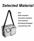 Slick Clear Anti Static Briefcase Featuring Multiple Pockets And Heavy Duty Pvc Build with durable PVC material and shoulder strap.