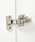 Stainless Steel Cabinet Door Hinge With Upgraded Soft Close Damping System Built In Hydraulic Damper on white door