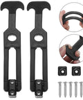 Heavy Duty Rubber Latches 4 Pieces T Handle Draw Latches With Shock Absorption And Vibration Reduction All Weather Corrosion Resistant Flexible Fasteners displayed with screws and components.