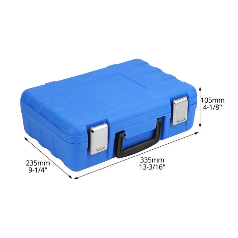 Blue storage case for 12 Piece Versatile Snap Ring Pliers Set for Internal and External Rings Heavy Duty Chrome Moly Steel Quick Adjustment