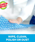 Person using Reusable Kitchen Wipes, 60 Count, Rinse and Reuse Up to 10 Times, Machine Washable, Durable Alternative to Paper Towels