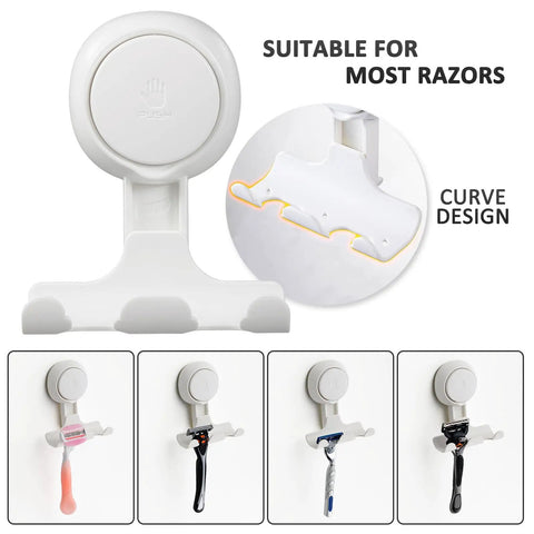 Two Pack Shower Razor Holder With Strong Suction Cup Hooks For Towel Loofah Razor Squeegee Damage Free Wall Mounts Easy To Install And Reuse In White Today