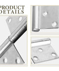 Close-up of Heavy Duty Detachable Lift Off Hinges 5 Inch Weld On Iron Door Hinges With Slip Joint For Fireproof Security Doors Pair