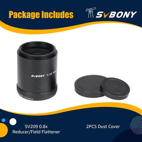 Field Flattener 0.8x Focal Reducer For SV550 122mm APO Refractor Telescope with dust covers