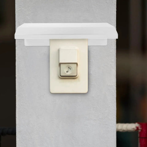 Rock Solid Outdoor EV Charger Cover Built Tough As Nails To Ward Off Rain And Grime With Smart Cross Ventilation on a wall socket.