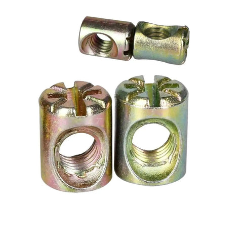 Heavy Duty M6 Zinc Plated Slotted Barrel Nuts For Woodworking And Furniture Easy To Install Creates Rock Solid Joints With Metric Bolts