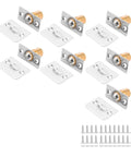Eight Sets Stainless Steel Ball Catch With Adjustable Hidden Door Latch for cabinets and closets easy install view.