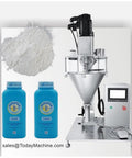 Workhorse Semi Automatic Auger Powder Filler With Precision Volumetric Dosing Cups For Flour Coffee Detergent And Cosmetic Jar Packing Rock Solid Operation with jars and powder